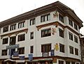 Bhutan kitchen restaurant with phallic painting on the wall
