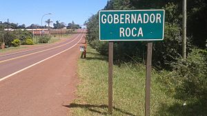 Cartel Gobernador Roca (Provincia de Misiones, Argentina).jpg