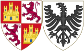 Coat of Arms of Beatriz of Swabia as Queen of Castile.svg