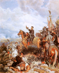 Archivo:King John III Sobieski blessing Polish attack on Turks in Vienna 1683