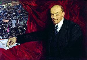 Archivo:Lenin and manifistation by Isaak Brodsky (1919, GIM)