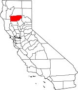 Map of California highlighting Tehama County.svg