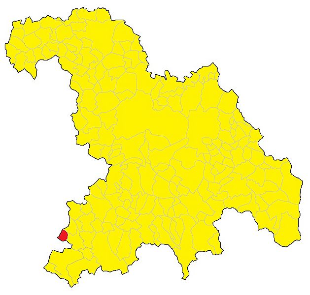 Map of comune of Denice