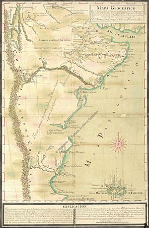 Archivo:Mapa de las costas patagónicas de Nicolás del Campo de 1786