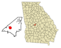 Peach County Georgia Incorporated and Unincorporated areas Fort Valley Highlighted