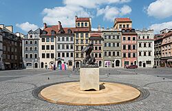 Archivo:Pomnik Syreny i strona Dekerta Rynek Starego Miasta w Warszawie 2020