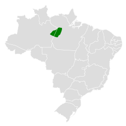 Distribución geográfica del hormiguero arlequín.