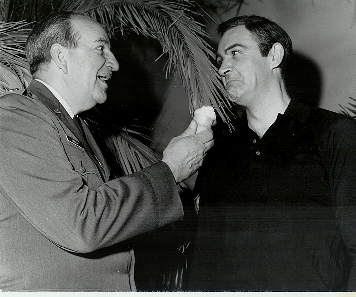 Russhon and Connery on set of Thunderball 130114-F-ME954-003
