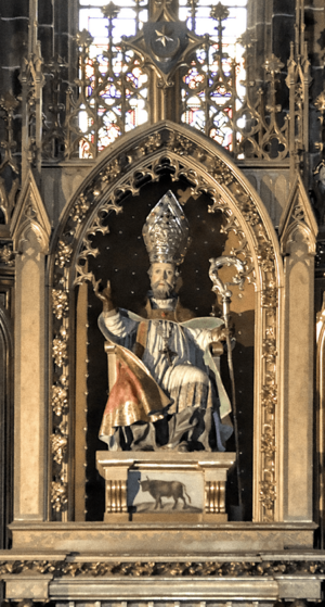 Archivo:San Saturnino (Pamplona) - Imagen del santo titular