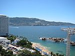 Santa Lucia Bay and Condesa Beach in Acapulco, Mexico