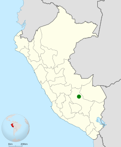 Distribución geográfica del churrín de Vicalbamba.