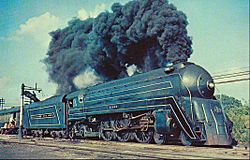 Archivo:The Cincinnatian Baltimore and Ohio steam locomotive 1956