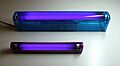Two black light lamps