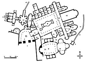 Archivo:Villa Romana del Casale - Plan (numbered)