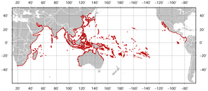 Archivo:Yellow-bellied Sea Snake Pelamis platura distribution map