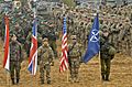 141113-A-QS211-509 - Soldiers of the 1st Brigade Combat Team, 1st Cavalry Division, and 2nd Cavalry Regiment participate in the closing ceremony for Iron Sword 2014