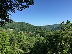 2016-06-18 09 18 08 View of Bloomington, Garrett County, Maryland from West Virginia State Route 46 just across the North Branch Potomac River in Mineral County, West Virginia.jpg