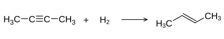 Addition 2-butyne hydrogen