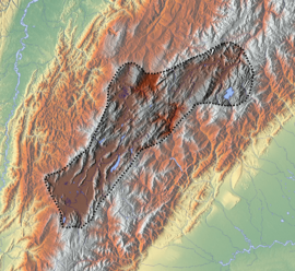 Mapa del altiplano cundiboyacense