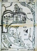 Archivo:Bản đồ kinh thành Thăng Long, theo Hồng Đức bản đồ sách 洪德版圖冊 (1490)