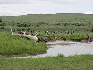 Archivo:Battle of the Little Bighorn Reenactment 2013 (Crow Agency, Montana) 010