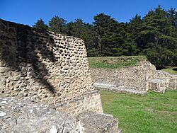 Buildings in Grand Plaza - K'umarcaaj (Former K'iche' Capital) - Outside Santa Cruz del Quiche - Quiche - Guatemala (15756837547).jpg
