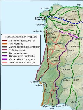Caminos Santiago actuales Portugal