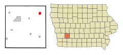 Cass County Iowa Incorporated and Unincorporated areas Anita Highlighted.svg