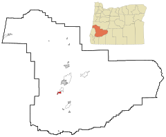 Douglas County Oregon Incorporated and Unincorporated areas Winston Highlighted.svg