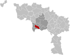 Dour Hainaut Belgium Map.svg