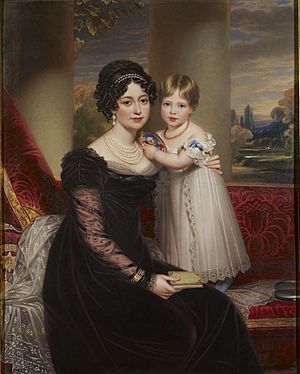 Archivo:Duchess of Kent and Victoria by Henry Bone