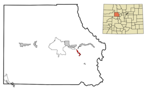 Archivo:Eagle County Colorado Incorporated and Unincorporated areas Minturn Highlighted