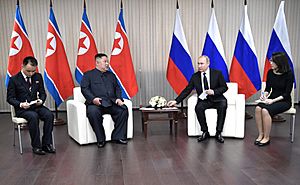 Archivo:Kim Jong-un and Vladimir Putin (2019-04-25) 07