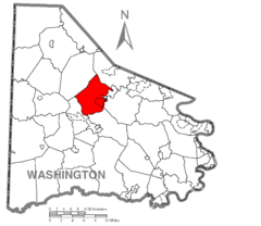 Map of Chartiers Township, Washington County, Pennsylvania Highlighted.png