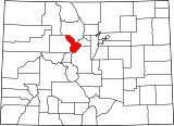 Map of Colorado highlighting Summit County.svg