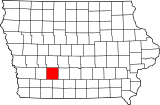 Map of Iowa highlighting Adair County.svg