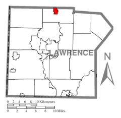 Map of New Wilmington, Lawrence County, Pennsylvania Highlighted.png