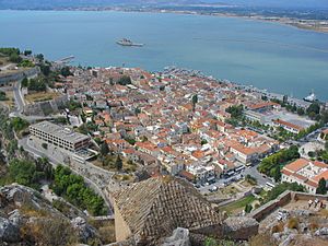 Archivo:Nafplion view from Palamidi castle