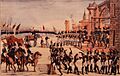 Pintura con la entrada del general Suchet en Valencia el 14 de enero de 1812, tras la capitulación de la ciudad. Palacio de Cervellón