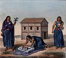 Archivo:Schmidtmeyer- Scharf, George Johann - 3 Mapuche women -JCB Library 2.1