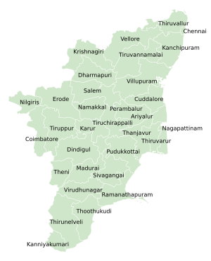 Tamil Nadu district map.svg