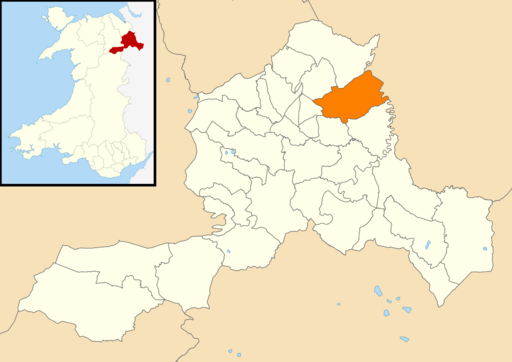 Wales Wrexham Community Holt map