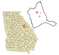 Warren County Georgia Incorporated and Unincorporated areas Norwood Highlighted