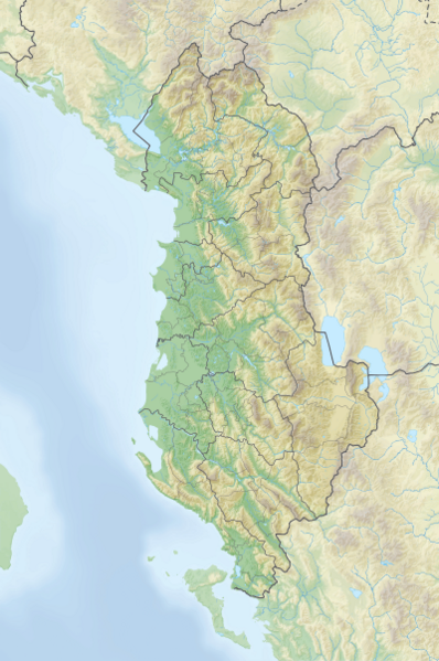Albania relief location map