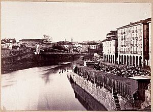 Archivo:Bilbao puente colgante sobre el Nervión 1