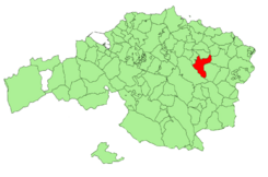 Extensión del municipio en la provincia