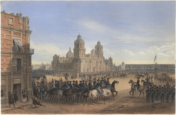 Archivo:General Scott's Entrance Into Mexico (1851), by Carl Nebel and Adolphe Jean-Baptiste Bayot