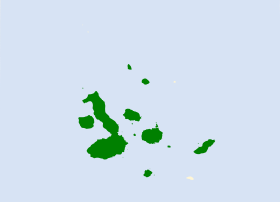 Distribución geográfica del pinzón de Darwin picomediano.