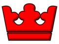 Icone couronne rouge