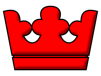 Icone couronne rouge